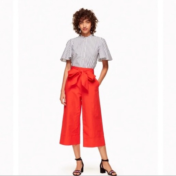 NWT Kate Spade Cherpeper Slub Cotton Culotte - Picture 2 of 8